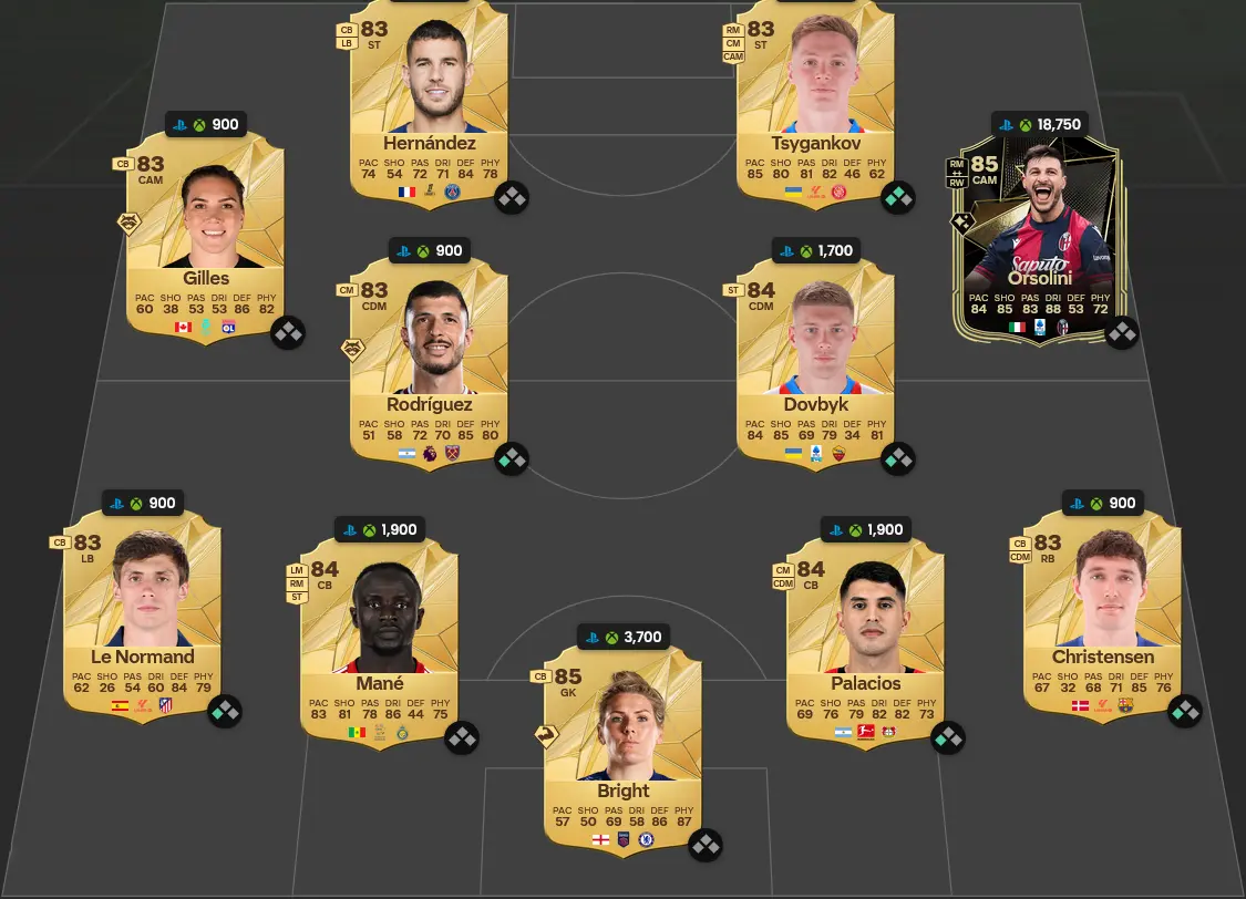 Soluzione Forma Smagliante SBC Federico Dimarco Menzioni D'Onore TOTY.