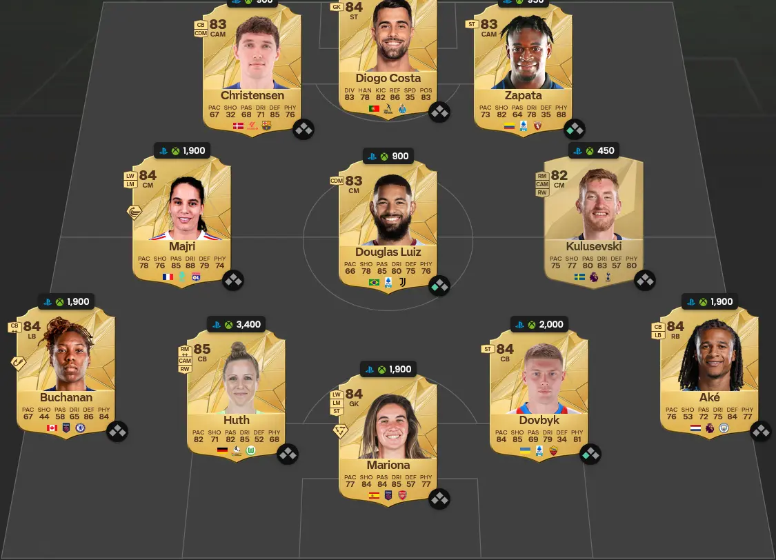 Soluzione Rosa Con Valutazione 84 SBC Federico Dimarco Menzioni D'Onore TOTY.