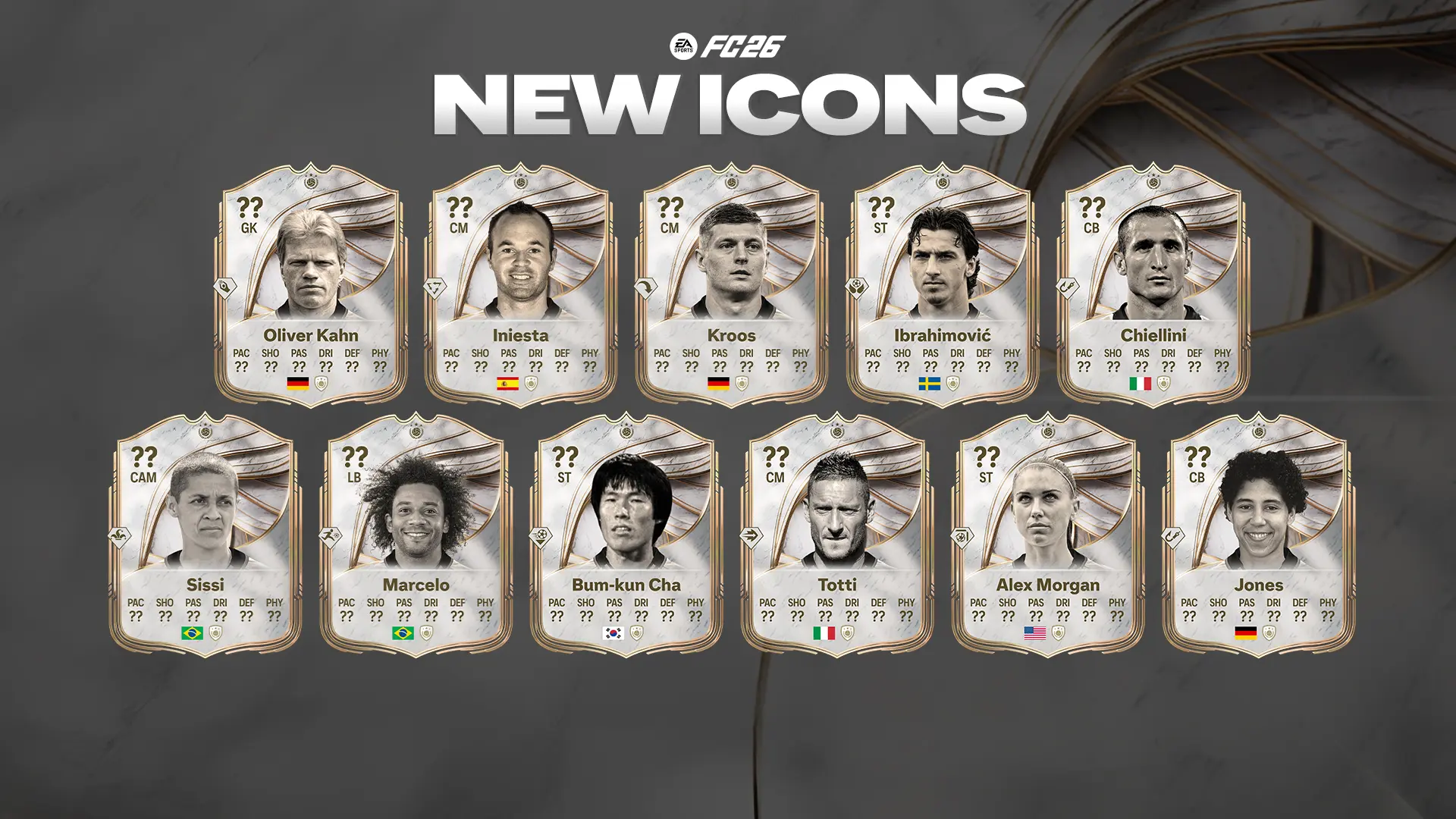 EA FC 26 Svelata La Lista Delle Nuove Icone Della Modalità Ultimate Team EA FC 26 Svelata La Lista Delle Nuove Icone Della Modalità Ultimate Team