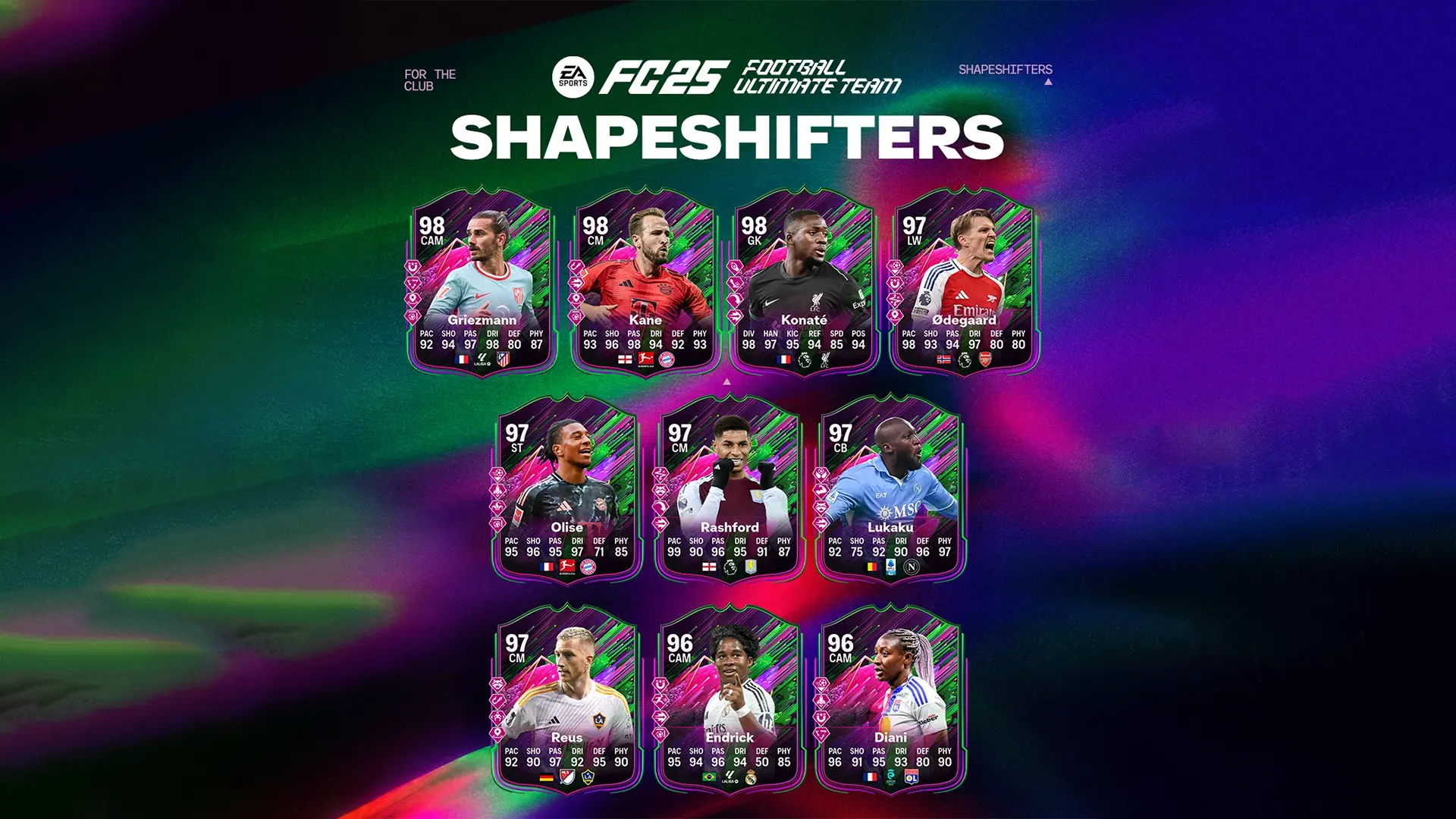 EA FC 25 Team 1 Mutaforma Elenco Carte Speciali Della Prima Squadra ShapeShifters EA FC 25 Team 1 Mutaforma Elenco Carte Speciali Della Prima Squadra ShapeShifters