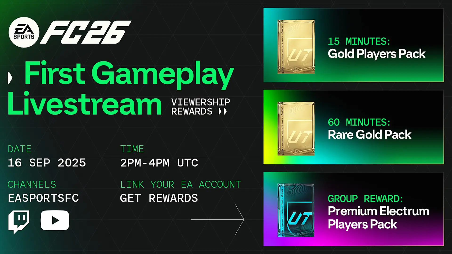 EA FC 26 Come Ricevere I Premi Seguendo La Live Del 16 Settembre Su Twitch E YouTube