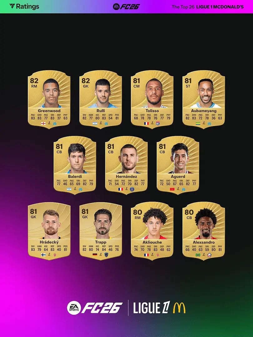 Top 26 Ligue 1 Ratings Ultimate Team EA FC 26 Screenshot 5
