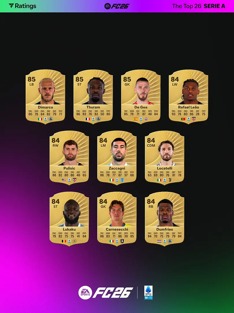 Top 26 Serie A Ratings Ultimate Team EA FC 26 Screenshot 2