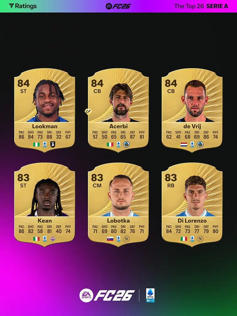 Top 26 Serie A Ratings Ultimate Team EA FC 26 Screenshot 3