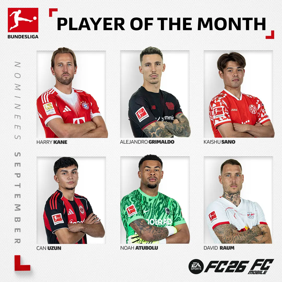 EA FC 26 Elenco Candidati POTM Bundesliga Di Settembre Vota Il Giocatore Migliore.