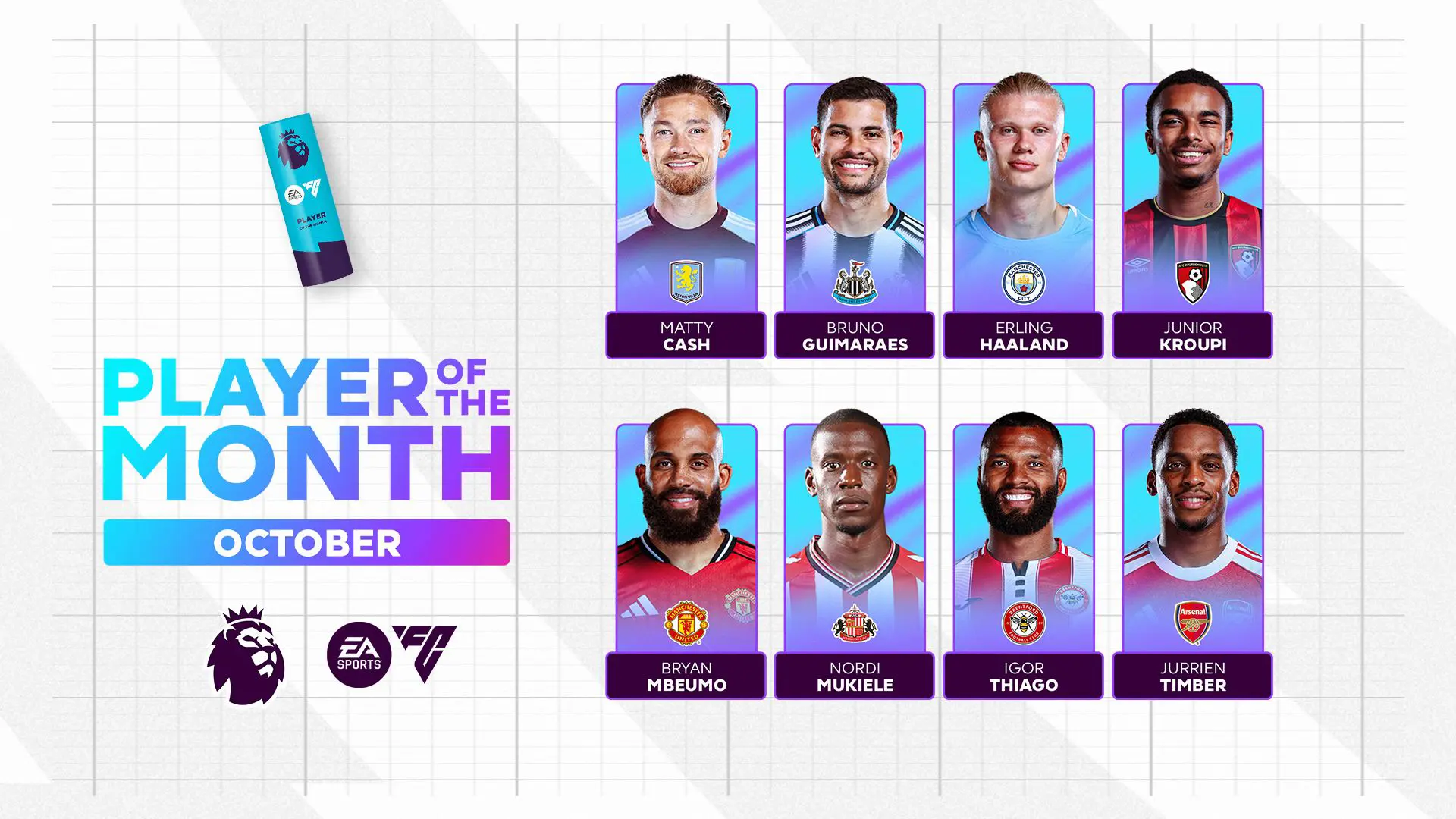 Cover Candidati POTM Premier League Ottobre EA FC 26