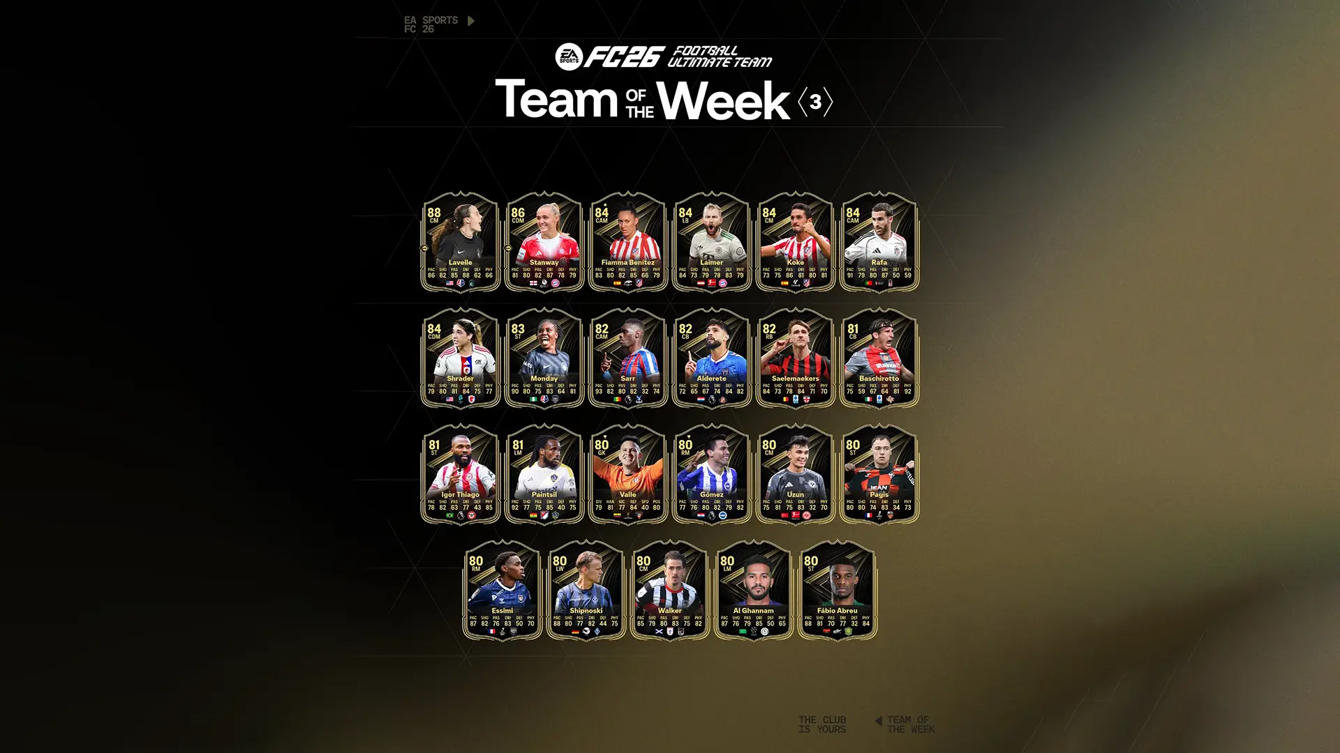 Cover TOTW 3 EA FC 26