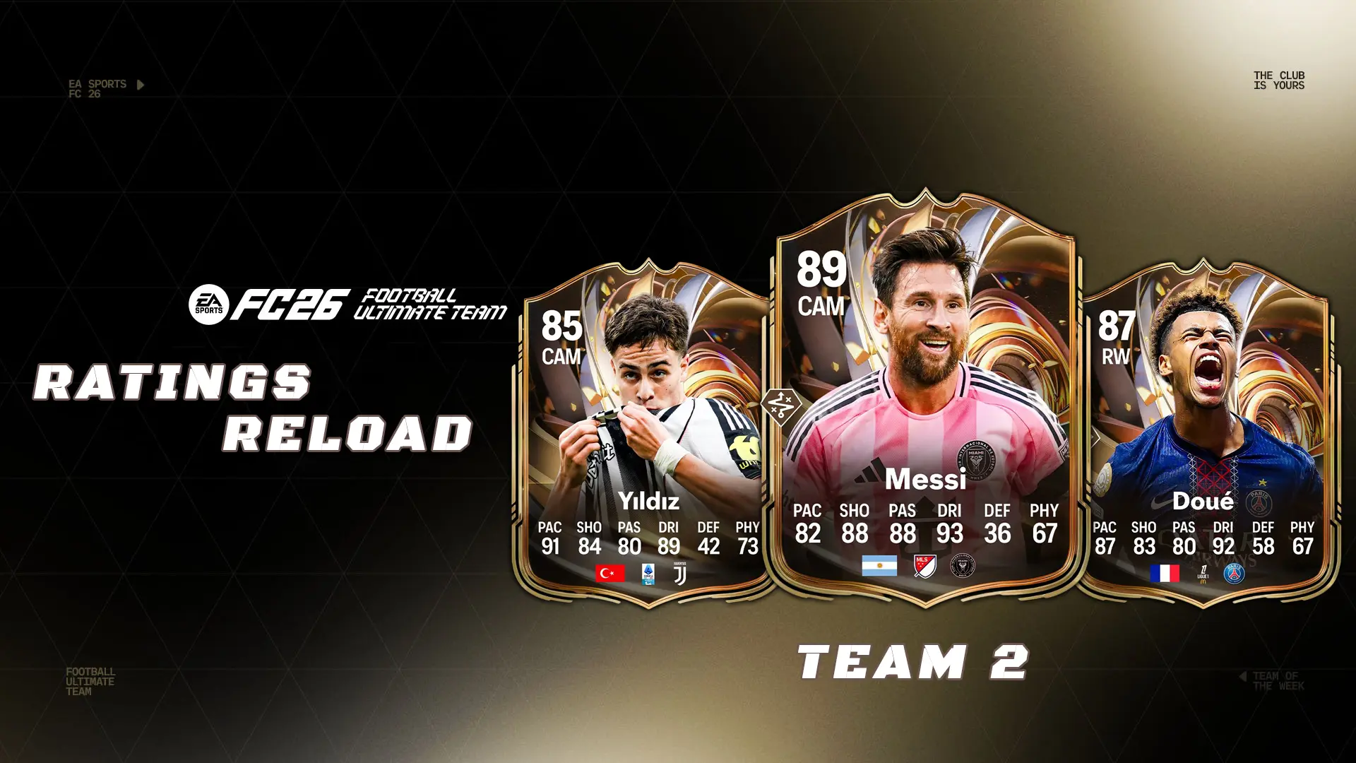 ea fc 26 team 2 ratings reload elenco carte della seconda squadra