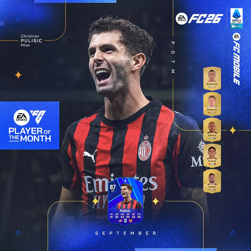 EA FC 26 SBC Christian Pulisic POTM Settembre Serie A Recensione E Test In Game Con Il Meta.