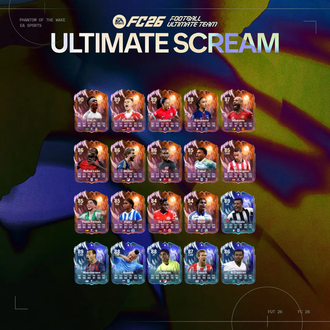 EA FC 26 Team 1 Ultimate Scream Lista Carte Della Prima Squadra Di Halloween.