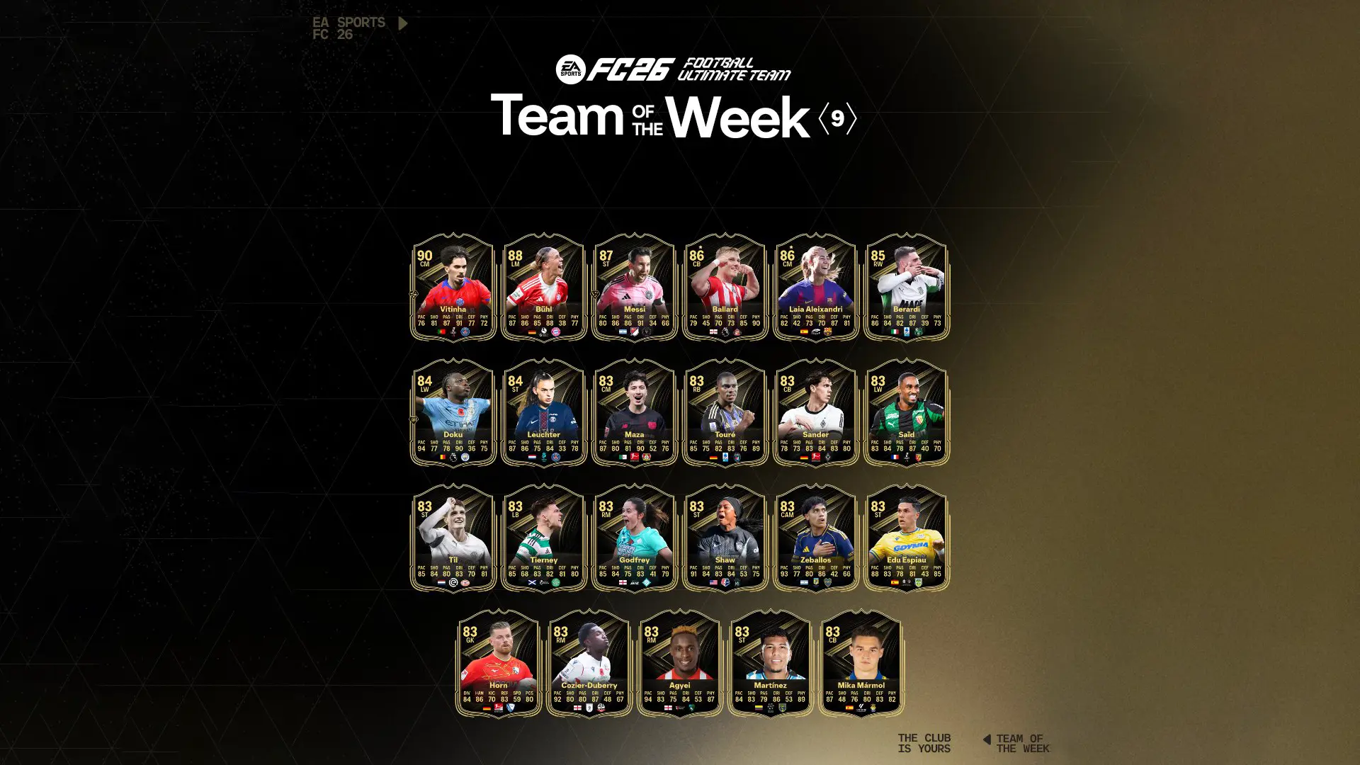 Cover TOTW 9 EA FC 26