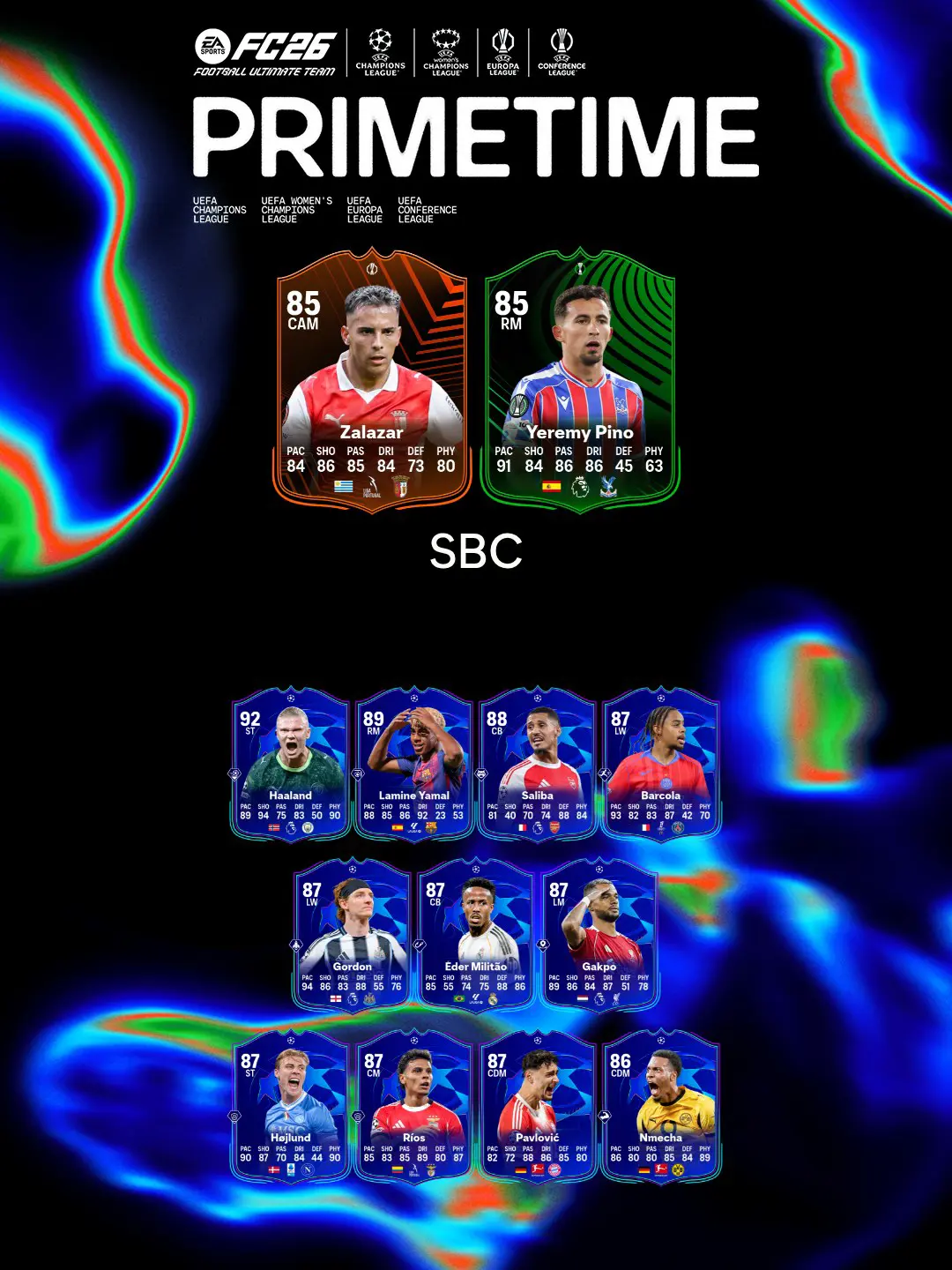EA FC 26 SBC Yeremy Pino & Zalazar UEFA Primetime Quale Carta Scegliere.