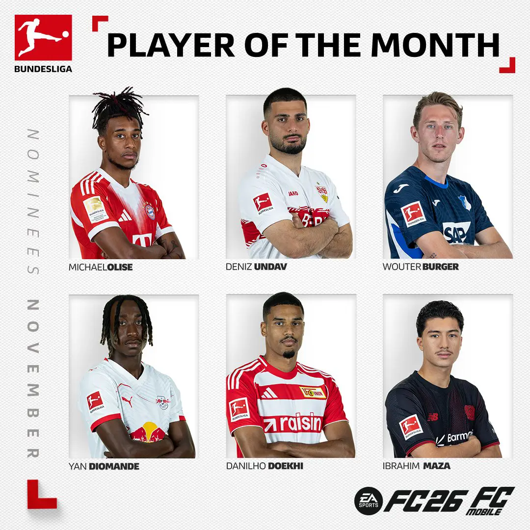 EA FC 26 Lista Candidati POTM Bundesliga Di Novembre Vota Il Giocatore Migliore.