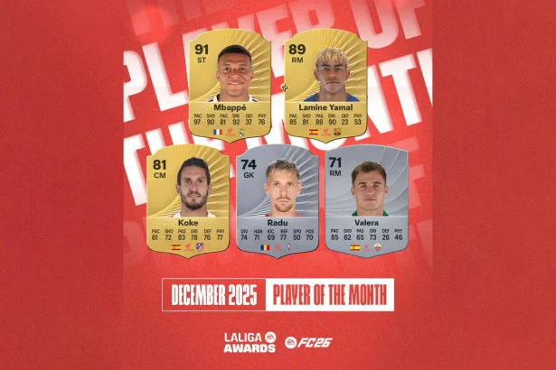 Cover Nominees POTM December LaLiga EA FC 26