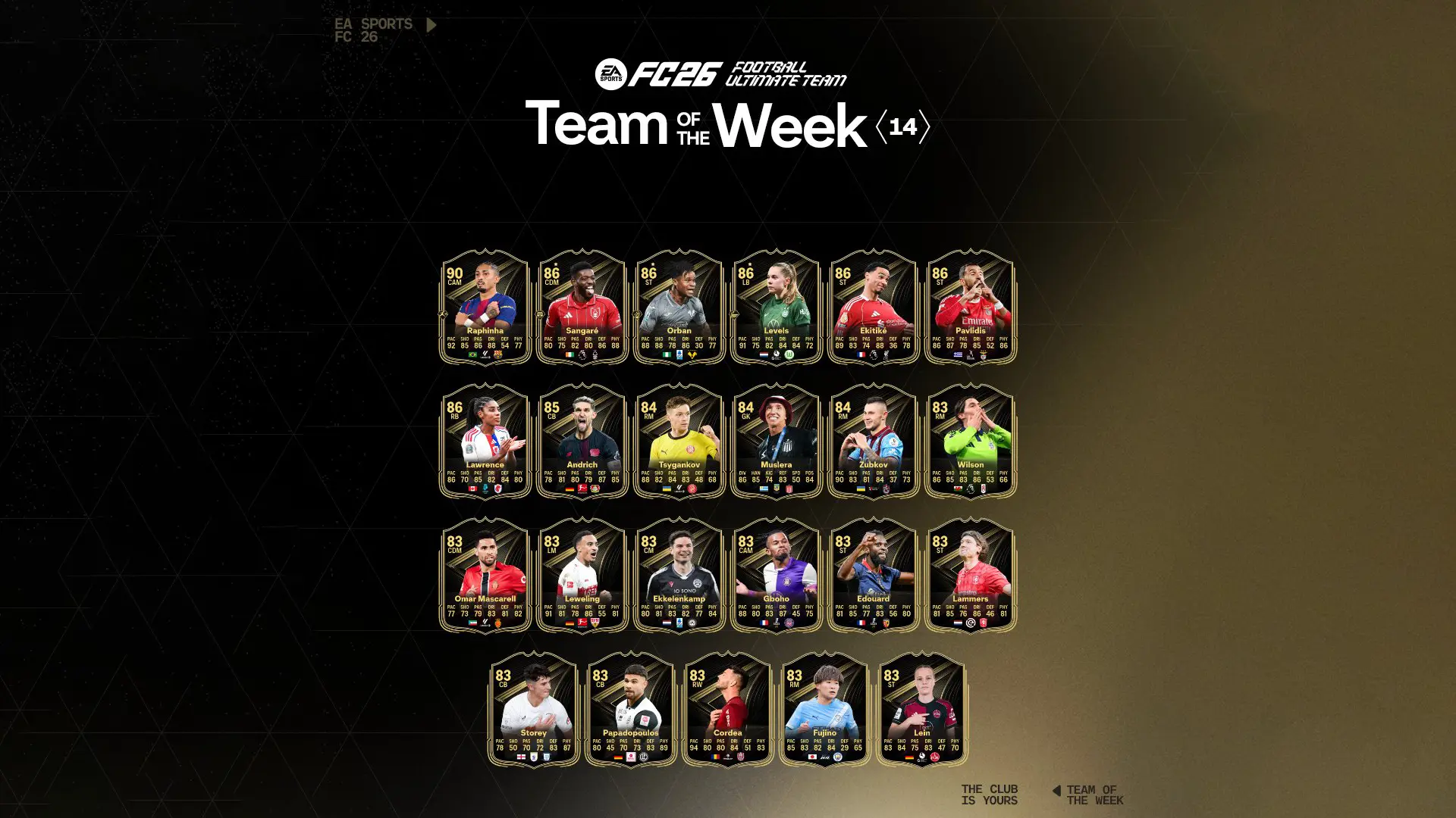 Cover TOTW 14 EA FC 26