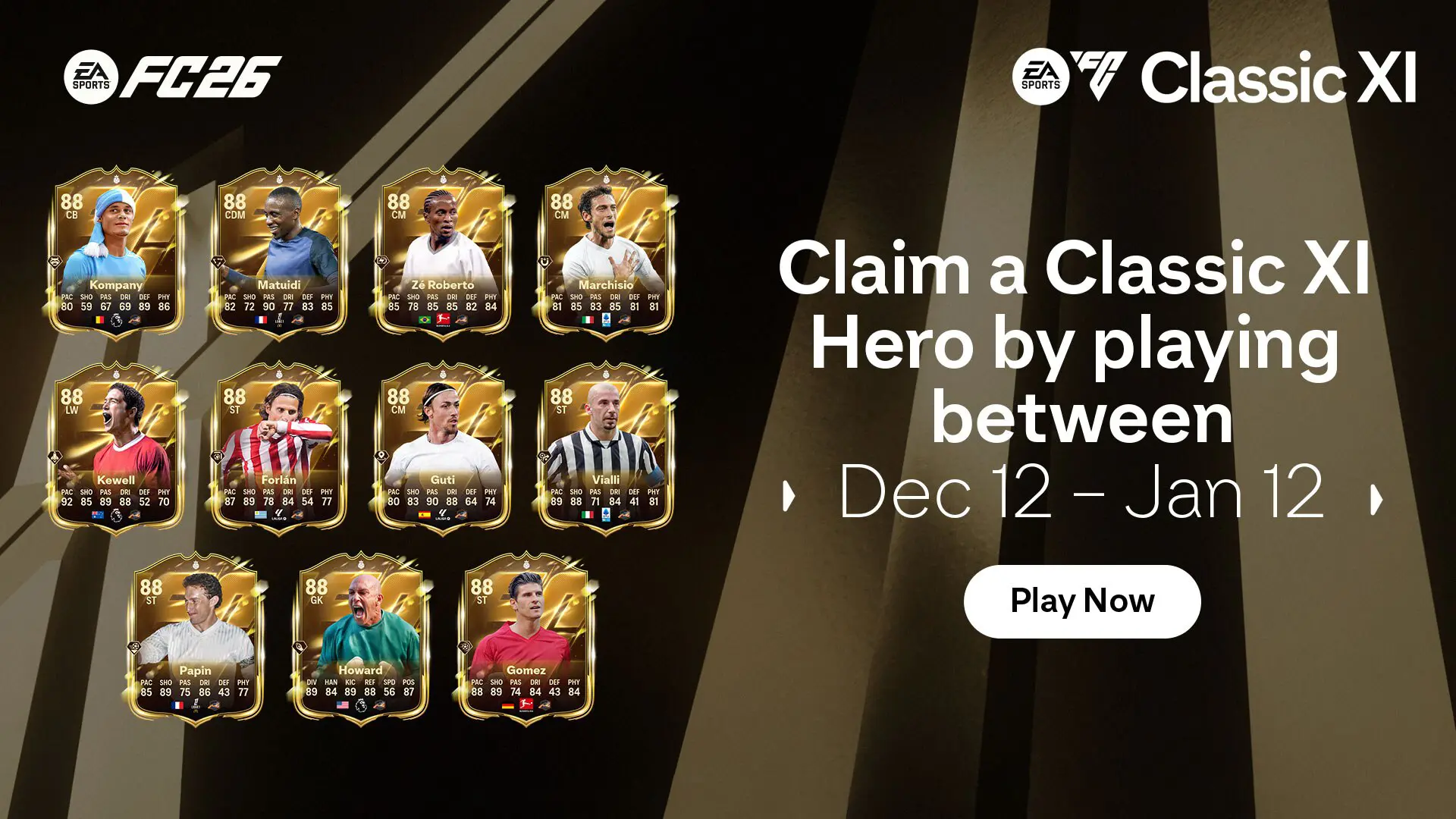 EA FC 26 Eroi Classic XI Come Riscattare La Carta E Come Riceve L'Upgrade Alla Versione TOTY Menzione D'Onore.