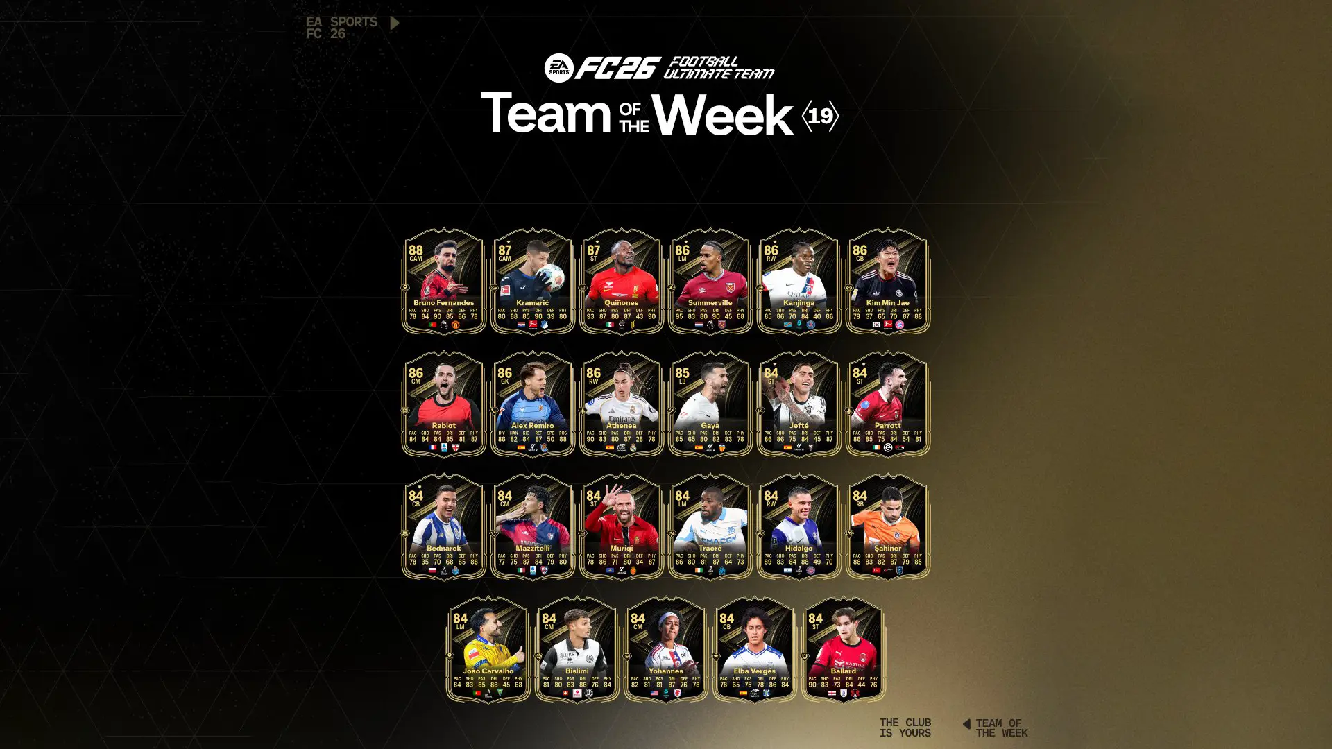 Cover TOTW 19 EA FC 26