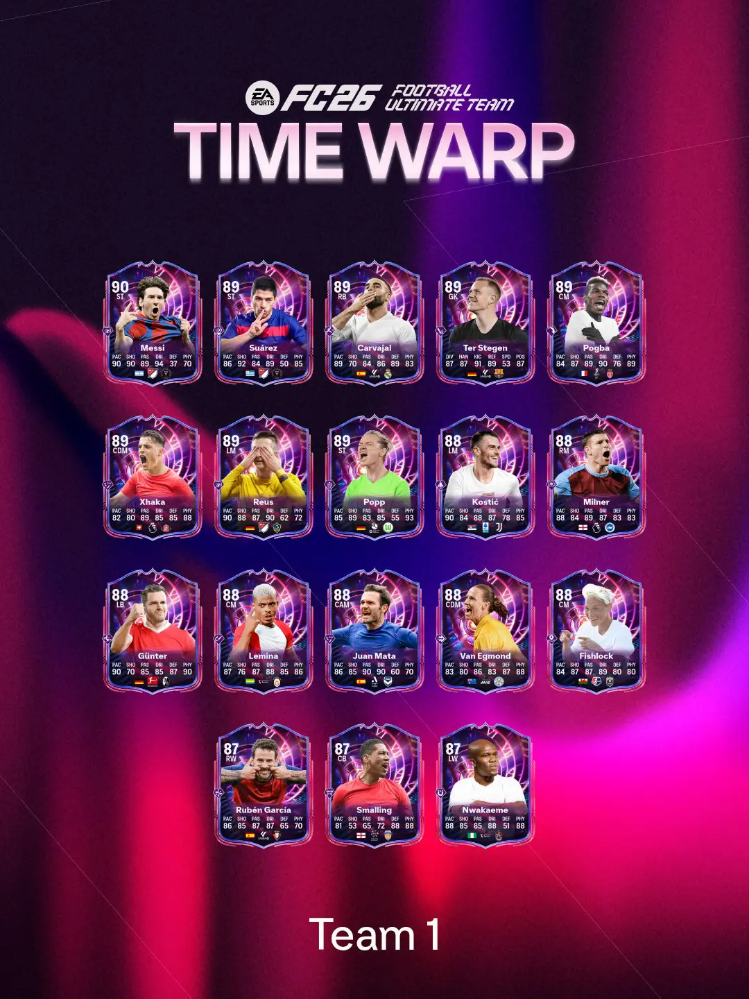 EA FC 26 Team Time Warp Lista Carte Speciali Della Nuova Squadra Viaggio Nel Tempo.