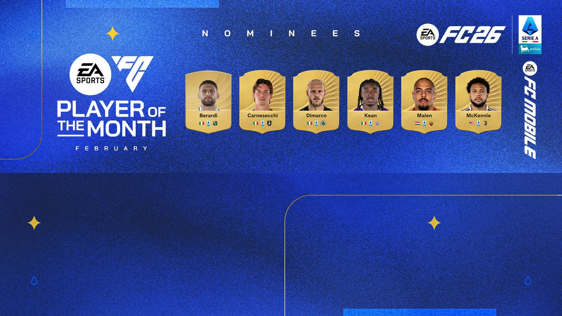 Cover Candidati POTM Febbraio Serie A EA FC 26