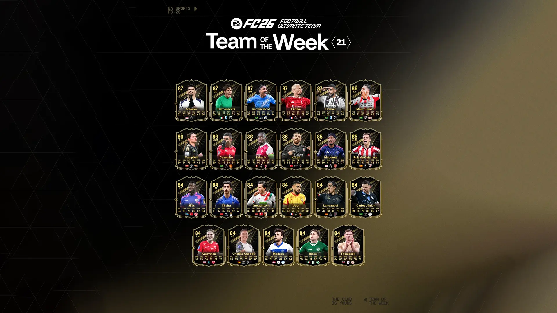 Cover TOTW 21 EA FC 26