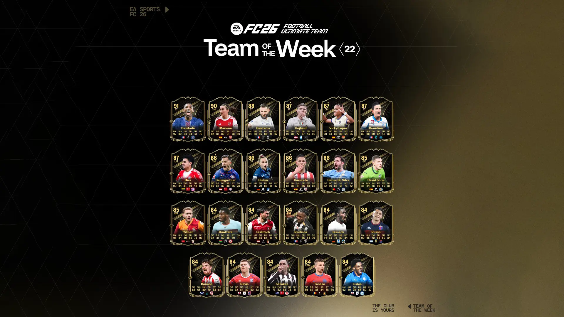 TOTW 22 EA FC 26