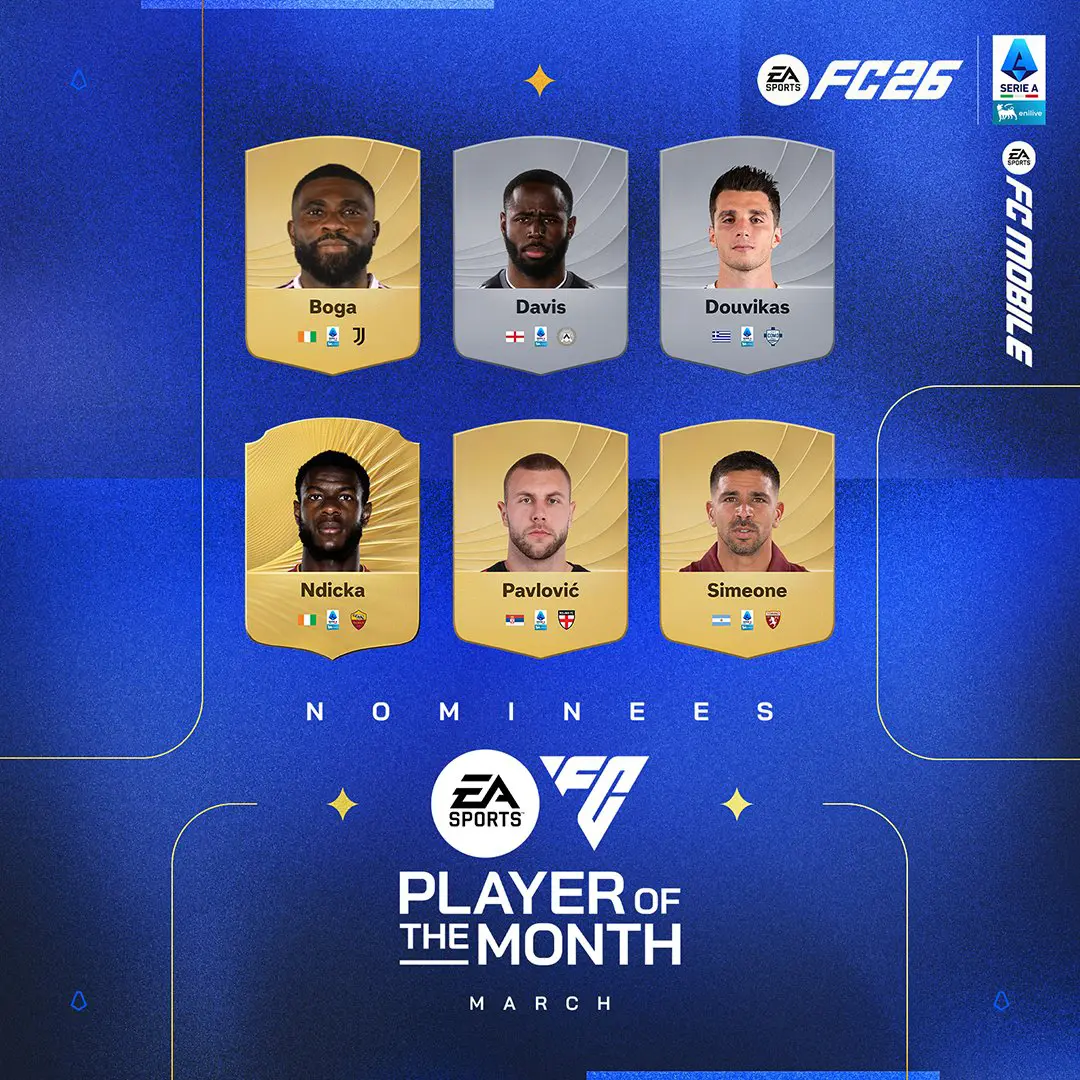 EA FC 26 Elenco Candidati POTM Serie A Di Marzo Vota Il Migliore.