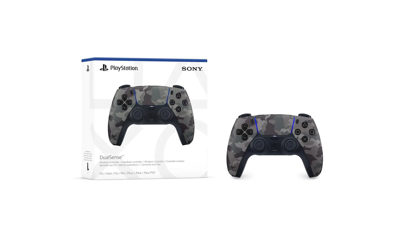 Cover DualSense Wireless Controlle Gray Camouflage PS5